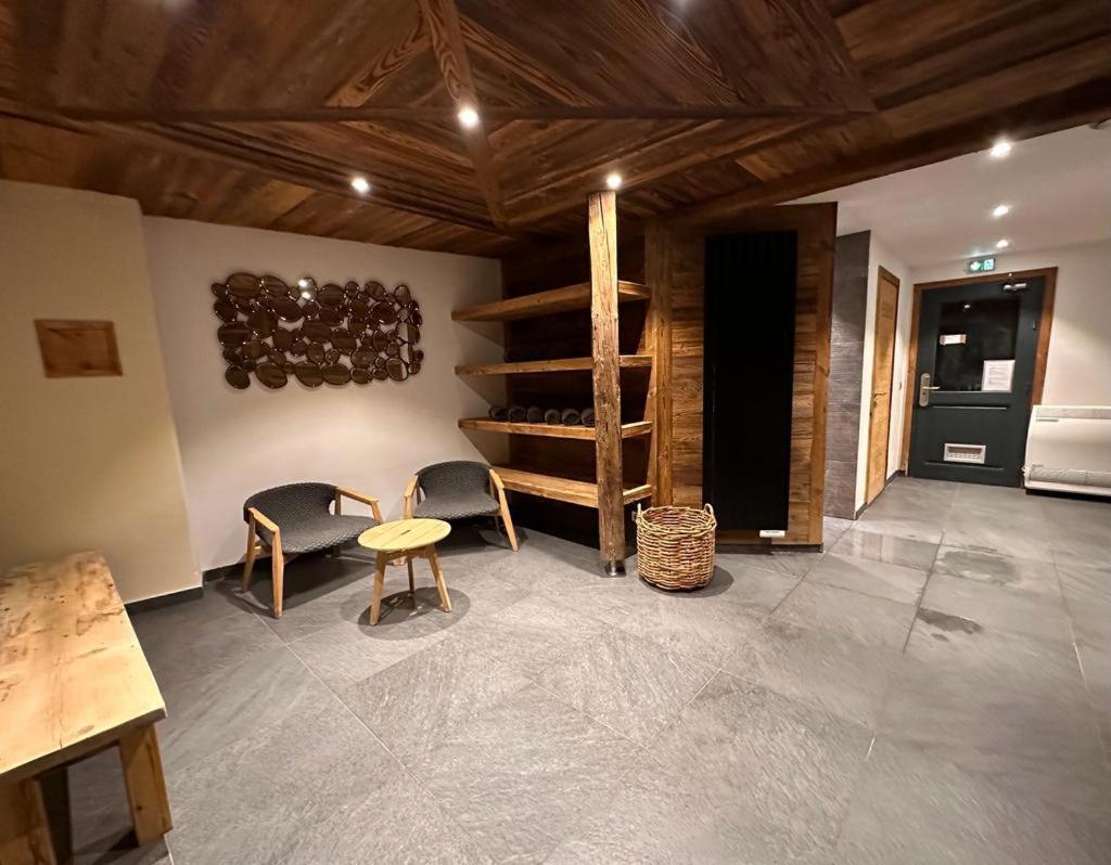 Arc 1950 Appartement De Standing Refuge Du Montagnard, Vue Incroyable Sur Le Montblanc, Skis Aux Pieds Acces Spa Et Piscine Les Arcs  Bagian luar foto